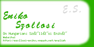 eniko szollosi business card